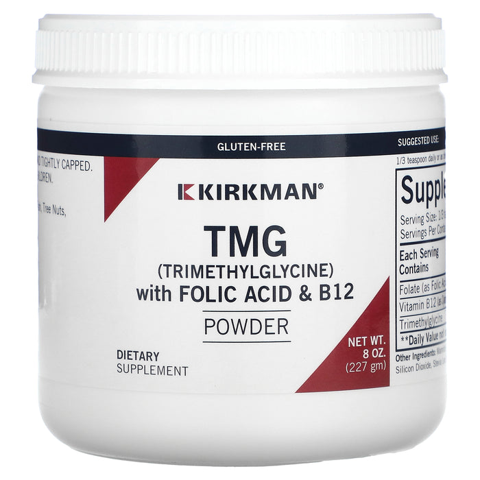 Kirkman Labs, TMG (Trimethylglycine) with Folic Acid & B12 Powder, 8 oz (227 g)