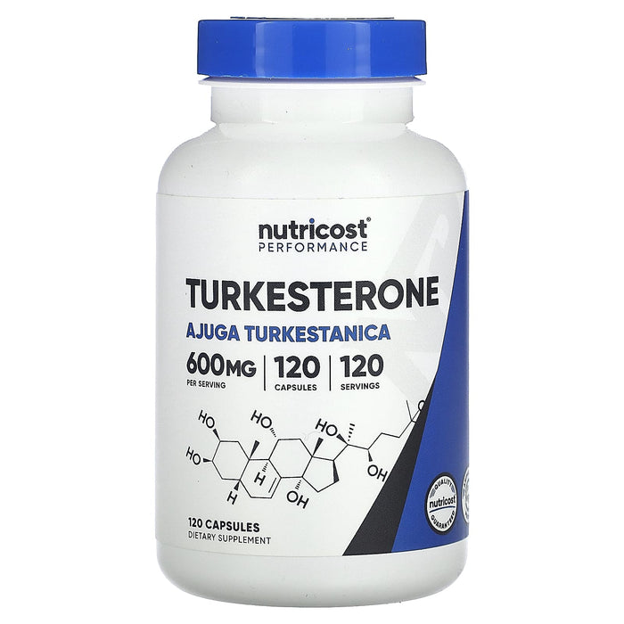 Nutricost, Performance, Turkesterone, 600 mg, 120 Capsules