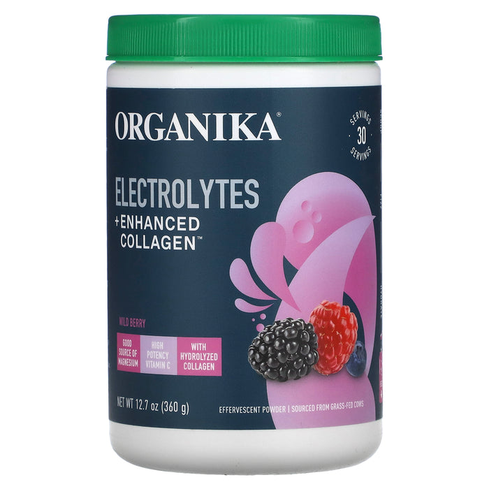 Organika, Electrolytes + Enhanced Collagen, Juicy Strawberry Peach, 12.7 oz (360 g)