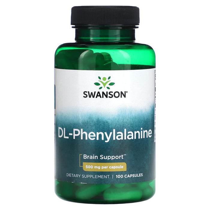 Swanson, DL-Phenylalanine, 500 mg, 100 Capsules