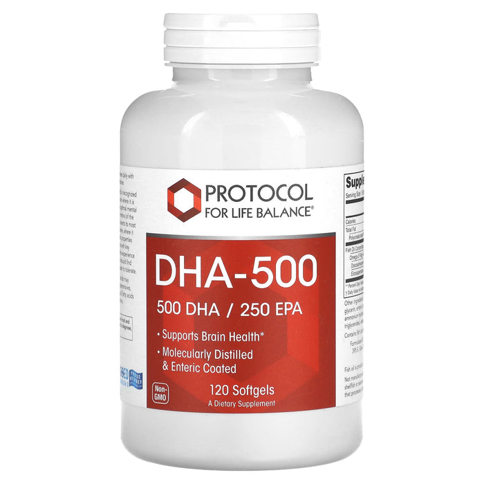 Protocol for Life Balance, DHA-500, 120 Softgels