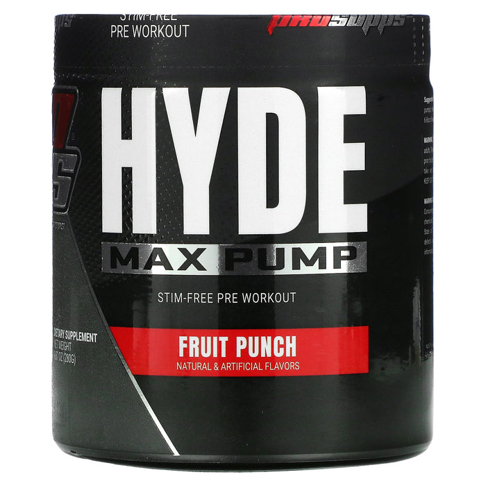 ProSupps, Hyde Max Pump Stim-Free Pre Workout, 9.87 Oz (280 g)