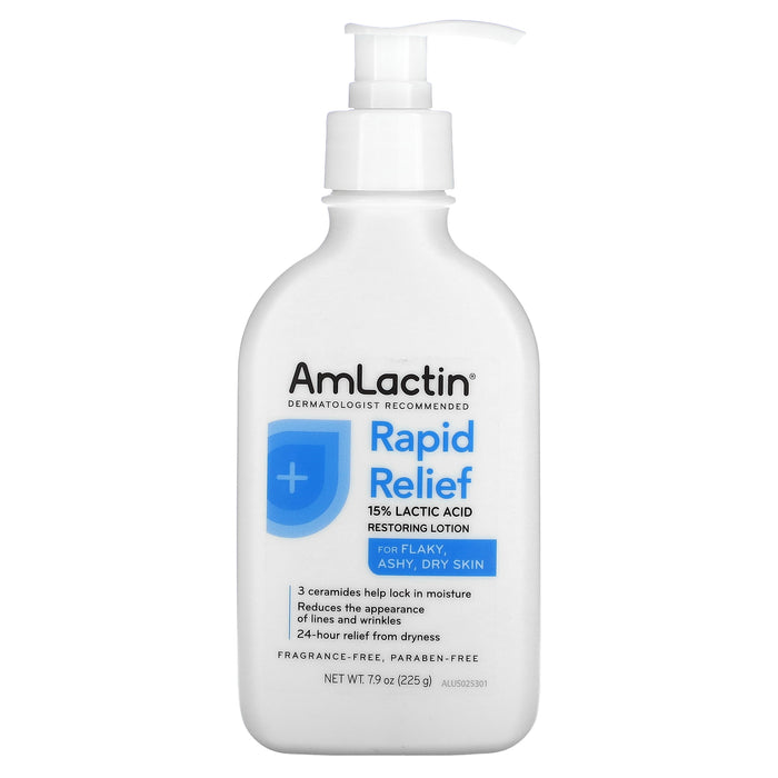 AmLactin, Rapid Relief Restoring Lotion, Fragrance-Free, 7.9 oz (225 g)