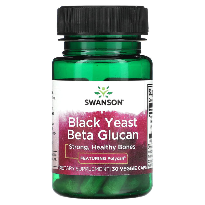 Swanson, Black Yeast Beta Glucan, 30 Veggie Caps