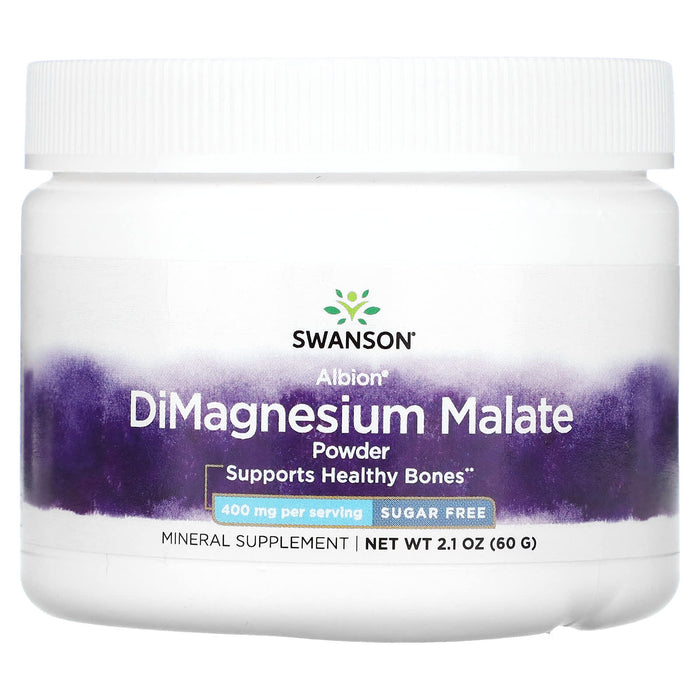 Swanson, DiMagnesium Malate Powder, 400 mg, 2.1 oz (60 g)