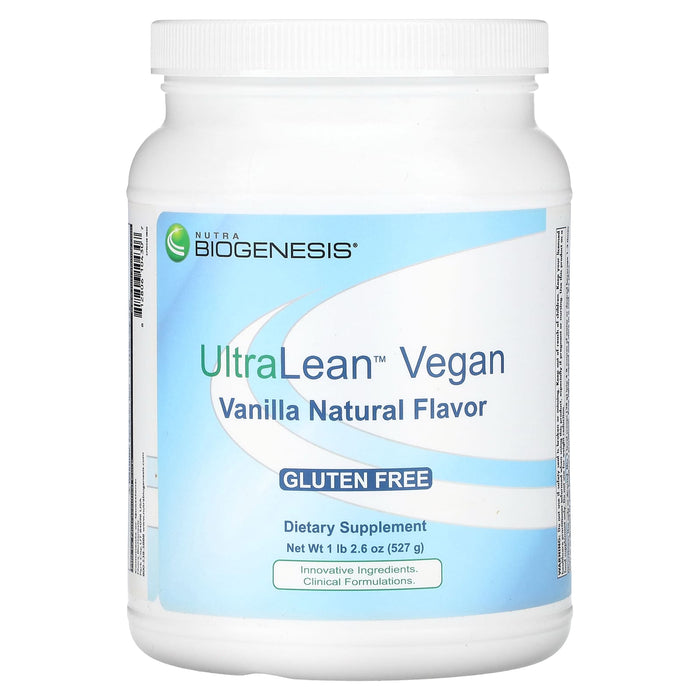 Nutra BioGenesis, UltraLean Vegan, Vanilla, 1 lb 2.6 oz (527 g)