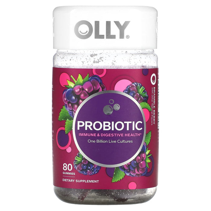 OLLY, Probiotic, Bramble Berry, 1 Billion Live Cultures, 80 Gummies