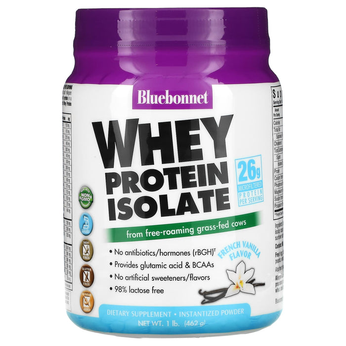 Bluebonnet Nutrition, Whey Protein Isolate, French Vanilla, 2 lbs (924 g)
