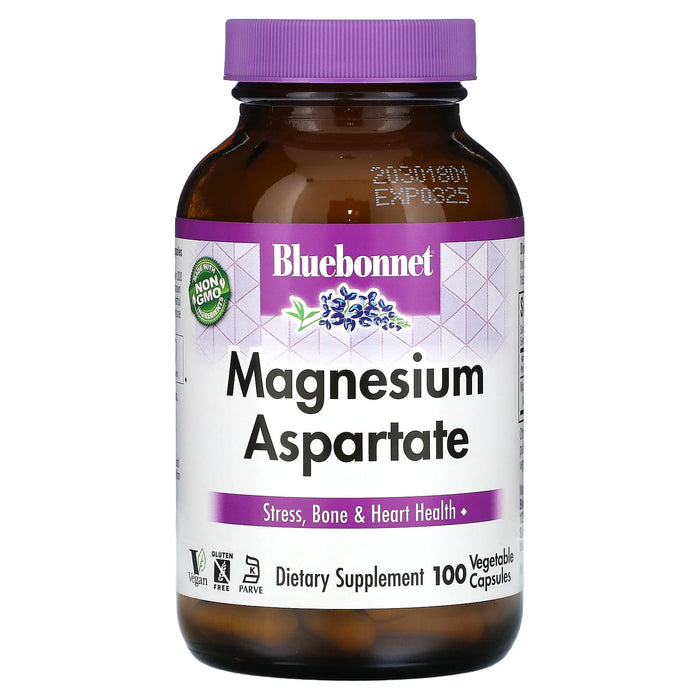 Bluebonnet Nutrition, Magnesium Aspartate, 100 Vegetable Capsules