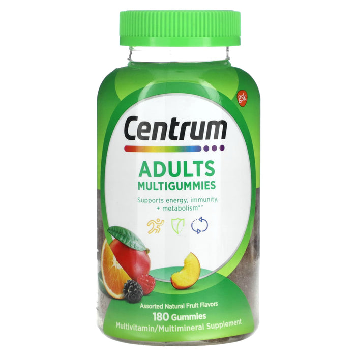 Centrum, Adults Multigummies, Assorted Natural Fruit , 180 Gummies