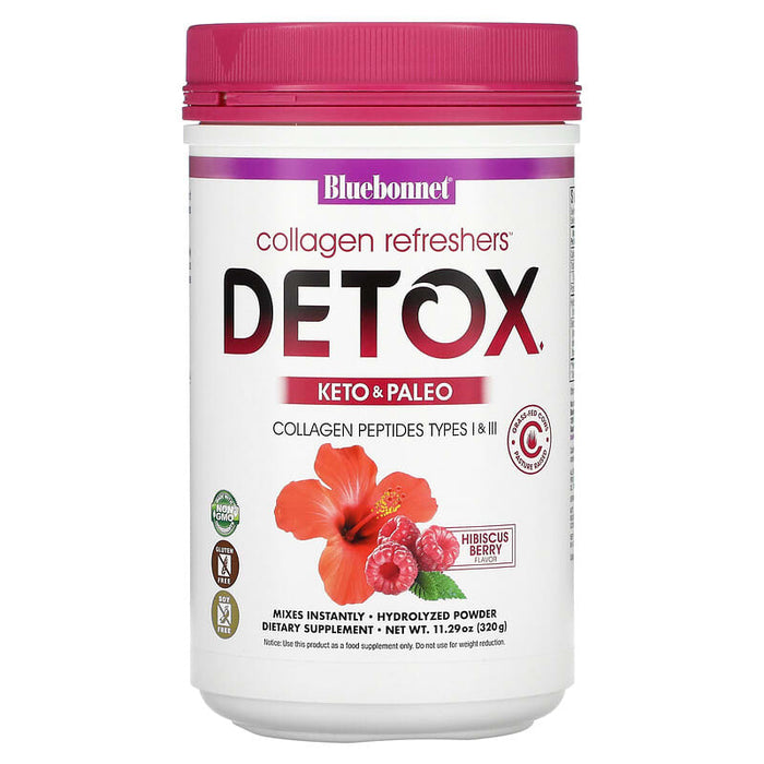 Bluebonnet Nutrition, Detox, Collagen Refreshers, Hibiscus Berry, 11.29 oz (320 g)