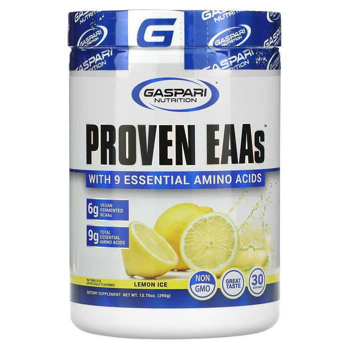 Gaspari Nutrition, Proven EAAs, Lemon Ice, 13.75 oz (390 g)