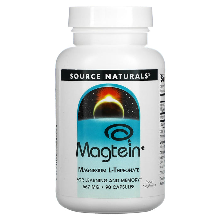 Source Naturals, Magtein, Magnesium L-Threonate, 667 mg, 180 Capsules