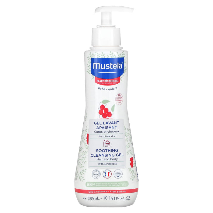 Mustela, Soothing Cleansing Gel with Schisandra, Fragrance Free, 10.14 fl oz (300 ml)