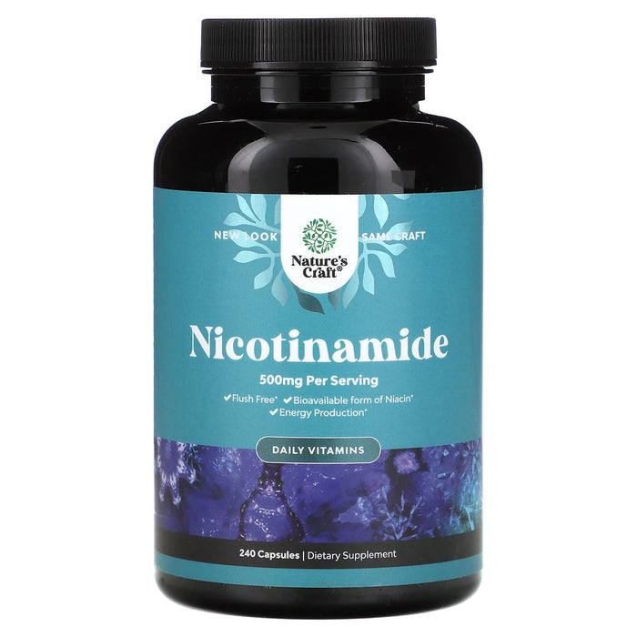 Nature's Craft, Nicotinamide, Daily Vitamins, 500 mg, 240 Capsules