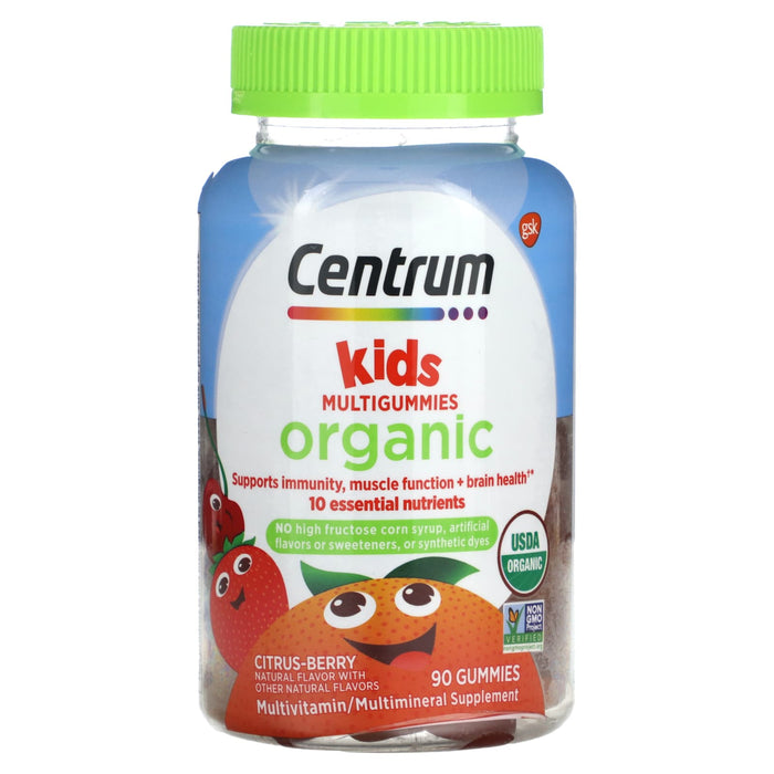 Centrum, Organic Kids Multigummies, Citrus-Berry, 90 Gummies