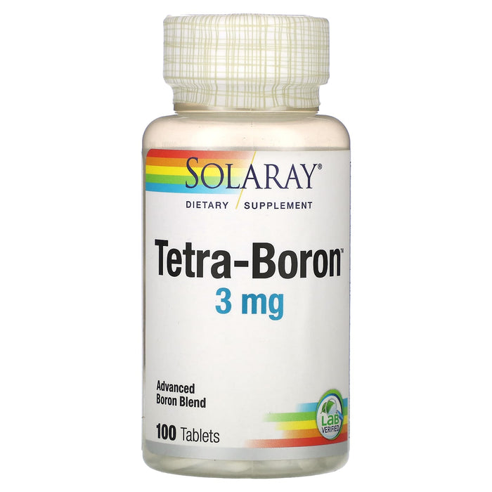 Solaray, Tetra-Boron, 3 mg, 100 Tablets