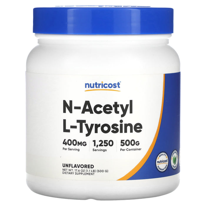 Nutricost, N-Acetyl L-Tyrosine, Unflavored, 17.6 oz (500 g)