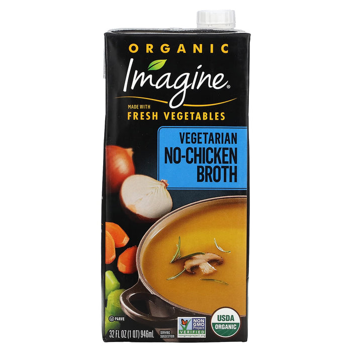 Imagine Soups, Organic Vegetarian No-Chicken Broth, 32 fl oz (946 ml)