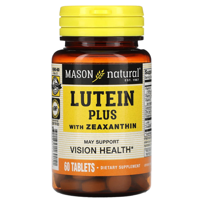 Mason Natural, Lutein Plus, With Zeaxanthin, 60 Tablets