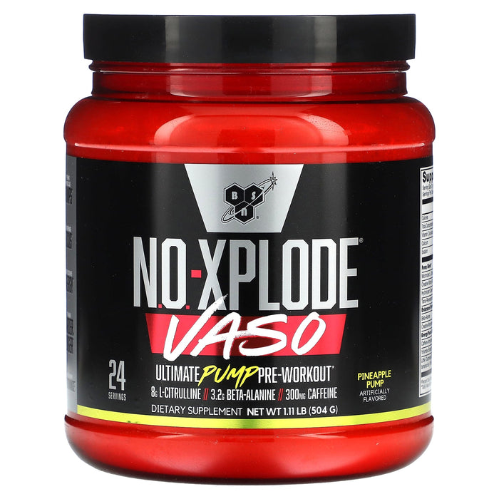 BSN, No-Xplode VASO, Ultimate Pump Pre-Workout, Pineapple Pump, 1.11 lb (504 g)
