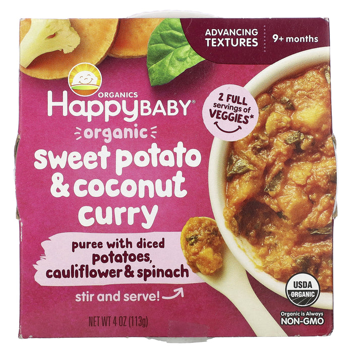Happy Family Organics, Happy Baby, Organic Sweet Potato & Coconut Curry, 9+ Months, 4 oz (113 g)