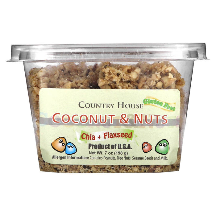 Country House Natural, Coconut & Nuts, Chia + Flaxseed, 7 oz (198 g)