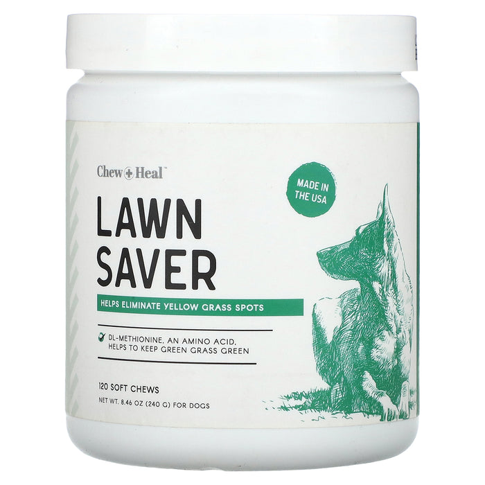 Chew + Heal, Lawn Saver, For Dogs, 120 Soft Chews, 8.46 oz (240 g)