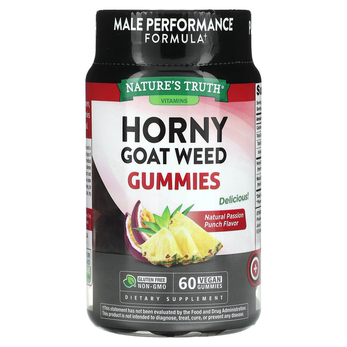 Nature's Truth, Horny Goat Weed, Passion Punch, 60 Vegan Gummies
