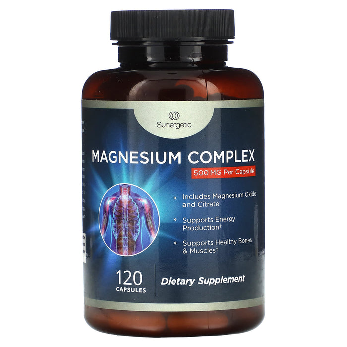 Sunergetic, Magnesium Complex, 500 mg, 120 Capsules