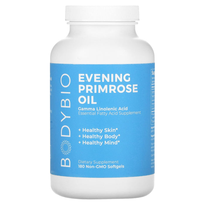 BodyBio, Evening Primrose Oil, 180 Non-GMO Softgels