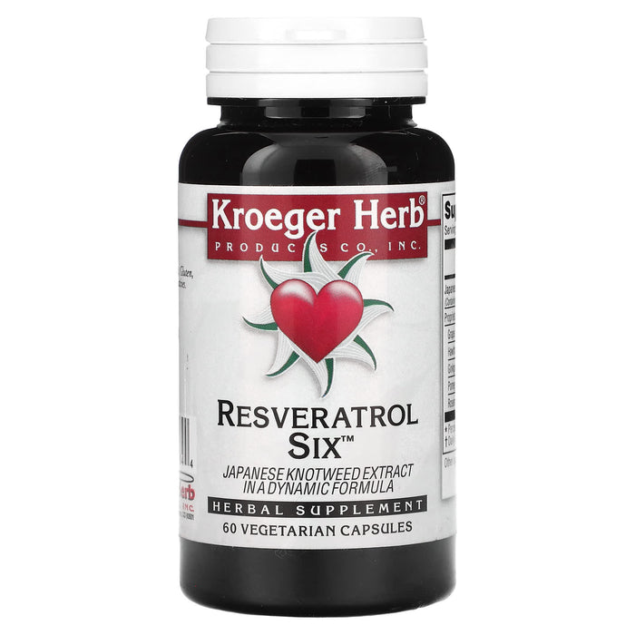 Kroeger Herb Co, Resveratrol Six, 60 Vegetarian Capsules