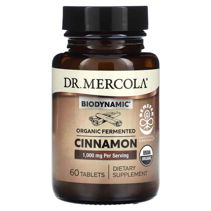 Dr. Mercola, Biodynamic, Organic Fermented Cinnamon, 500 mg, 60 Tablets