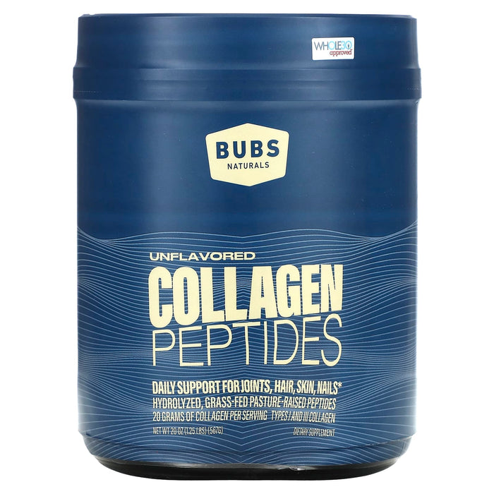 BUBS Naturals, Collagen Peptides, Unflavored, 20 oz (567 g)