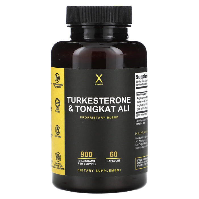 Humanx, Turkesterone & Tongkat Ali, 900 mg, 60 Capsules (450 mg per Capsule)