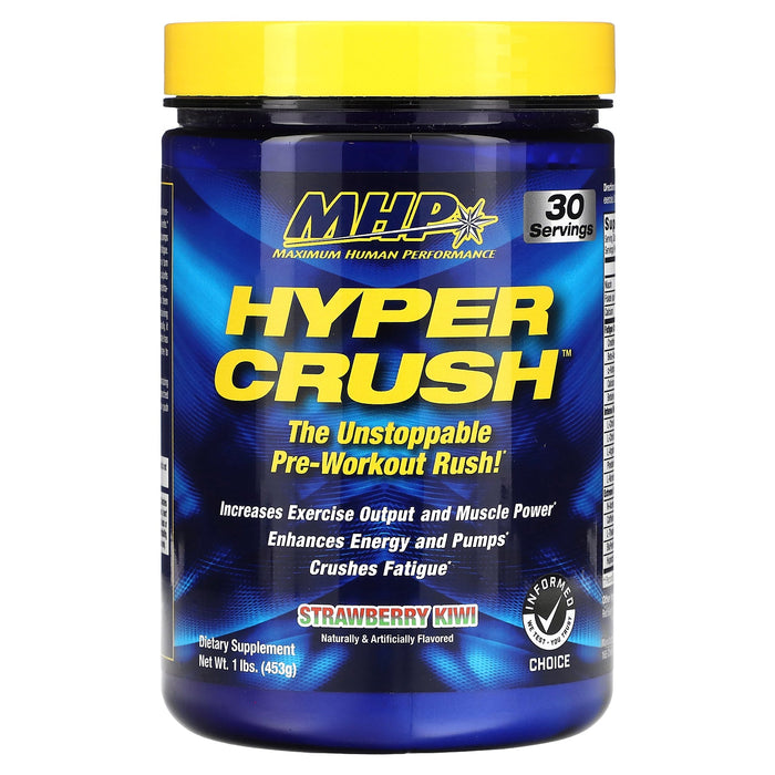 MHP, Hyper Crush, Pre-Workout, Strawberry Kiwi, 1 lbs (453 g)