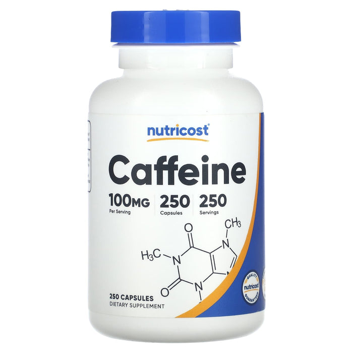 Nutricost, Caffeine, 200 mg, 250 Capsules