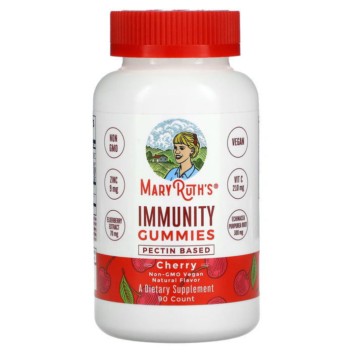 MaryRuth Organics, Immunity Gummies, Pectin Based, Cherry, 90 Gummies
