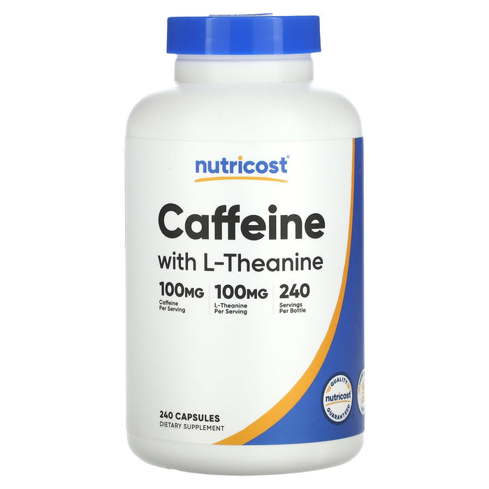 Nutricost, Caffeine With L-Theanine, 240 Capsules