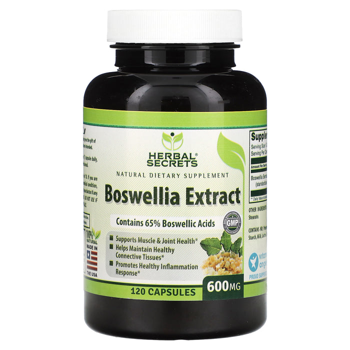 Herbal Secrets, Boswellia Extract, 600 mg, 120 Capsules