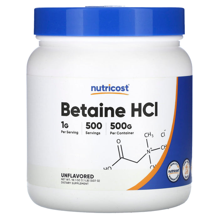 Nutricost, Betaine HCI, Unflavored, 18.1 oz (507 g)