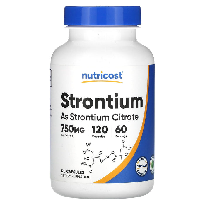 Nutricost, Strontium, 375 mg, 120 Capsules