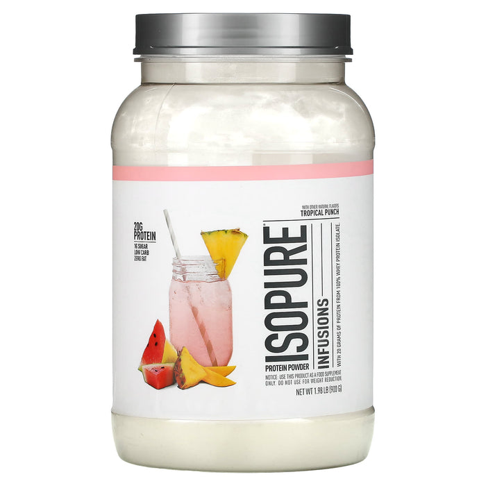 Isopure, Infusions Protein Powder, Tropical Punch, 1.98 lb (900 g)