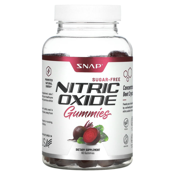 Snap Supplements, Nitric Oxide Gummies, Sugar-Free , 60 Gummies