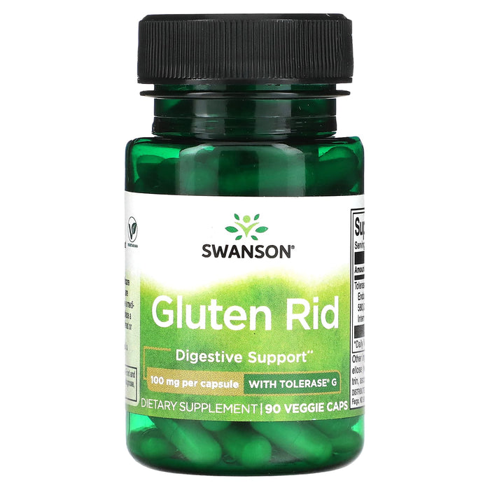 Swanson, Gluten Rid with Tolerase G, 100 mg, 90 Veggie Caps