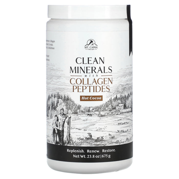 Mt. Capra, Clean Minerals with Collagen Peptides, Hot Cocoa, 23.8 oz (675 g)