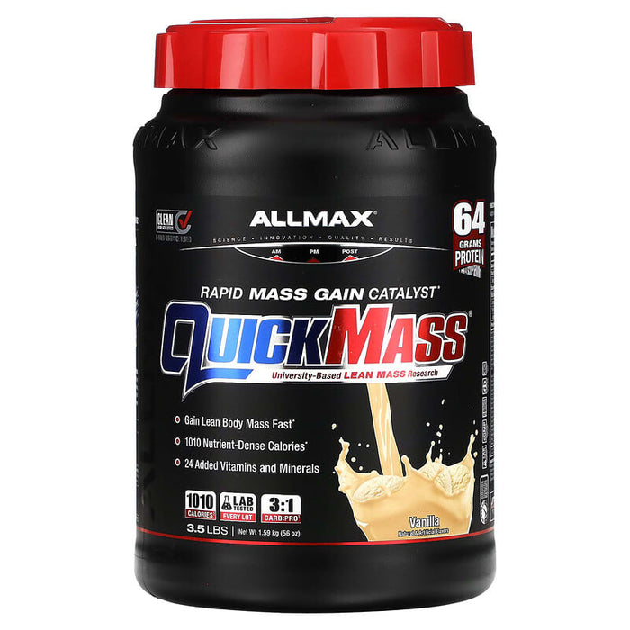 ALLMAX, QuickMass, Rapid Mass Gain Catalyst, Cookies & Cream, 3.5 lbs (1.59 kg)