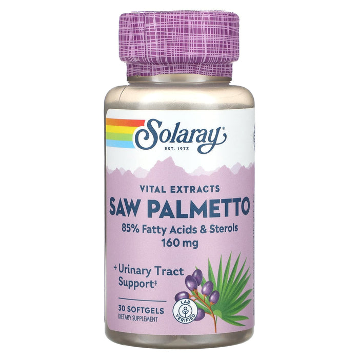Solaray, Vital Extracts Saw Palmetto, 160 mg, 30 Softgels