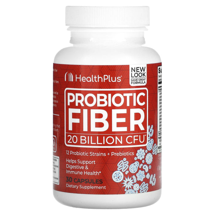 Health Plus Inc., Probiotic Fiber, 20 Billion CFU, 30 Capsules
