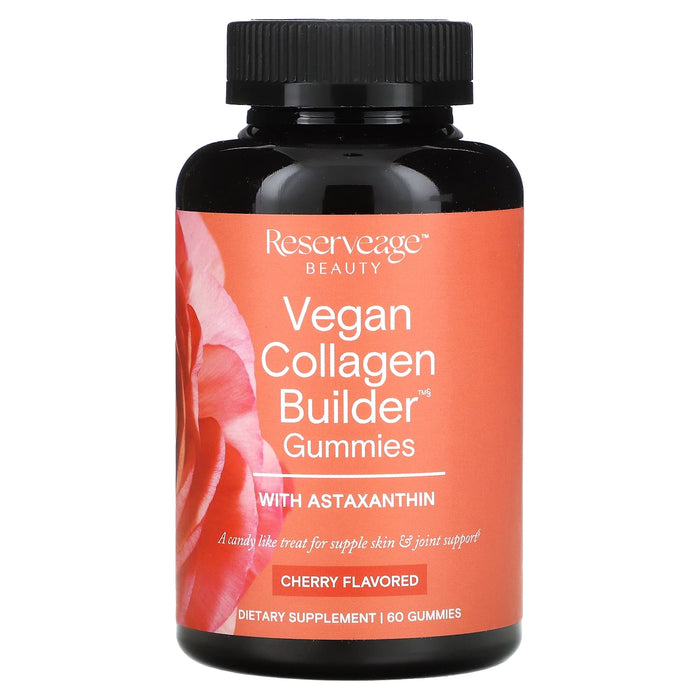 Reserveage Nutrition, Vegan Collagen Builder Gummies With Astaxanthin, Cherry, 60 Gummies